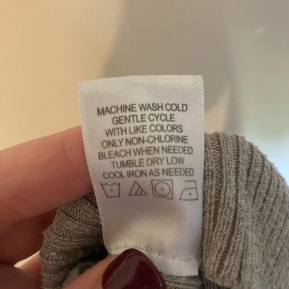 Beige ruffled neck sweater top - Picture 4 of 12